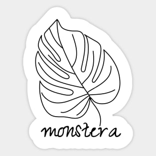 Monstera Plant Leaf Nature Sticker